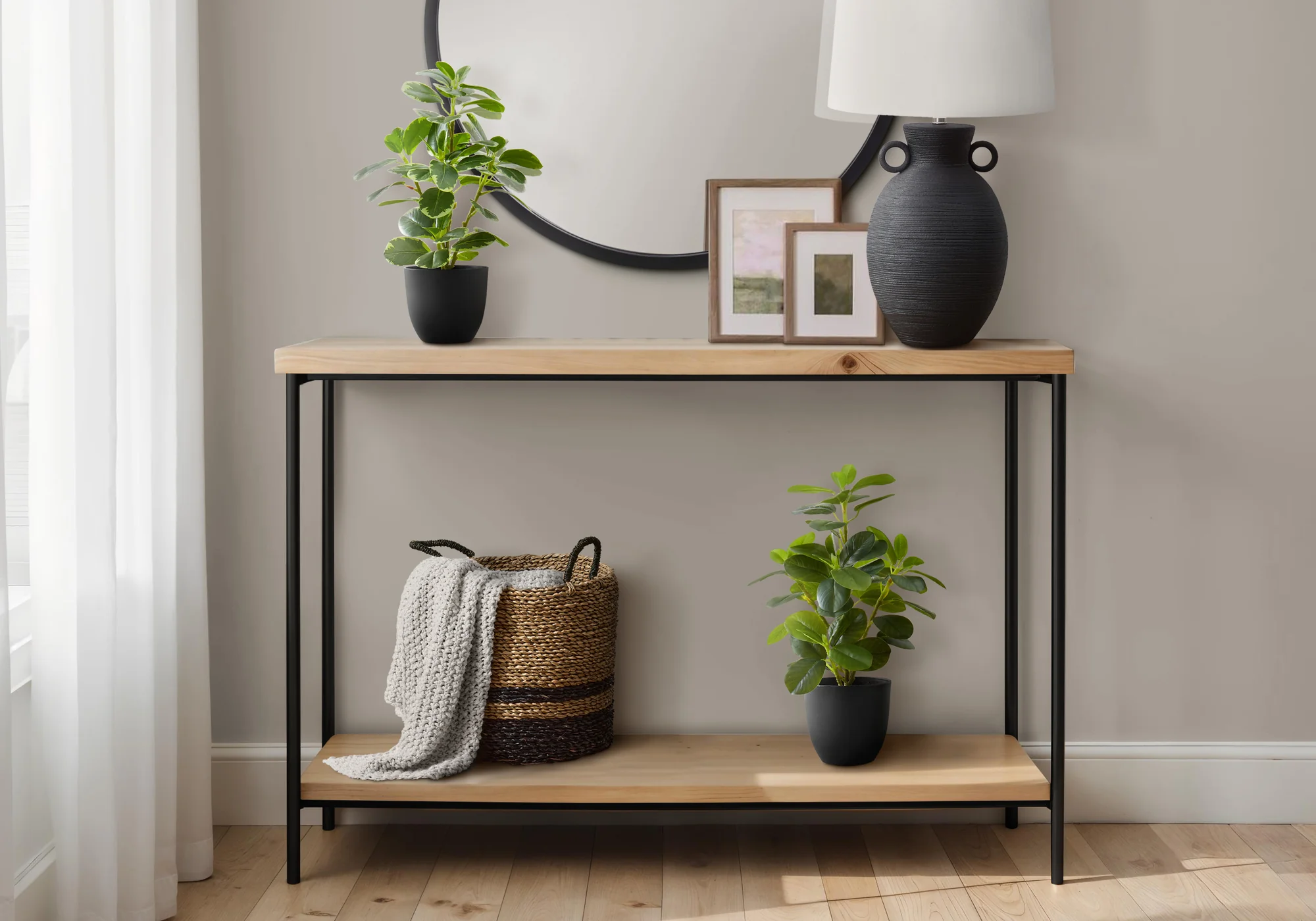 14" Ficus Elastica Plant with 4" Black Pot - Green - Set of Two - Image 2