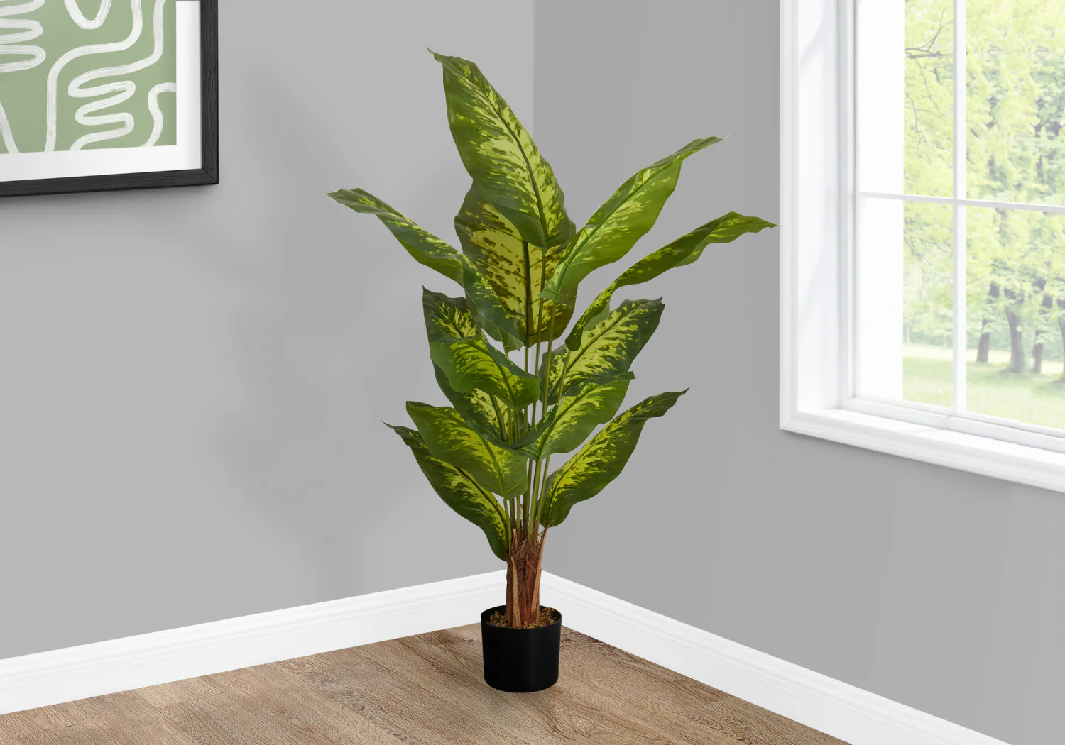 47" Evergreen Plant With 5" Black Pot - Green - Image 2