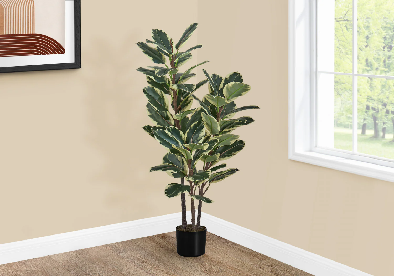 47" Oak Tree With 5" Black Pot - Green - Image 2