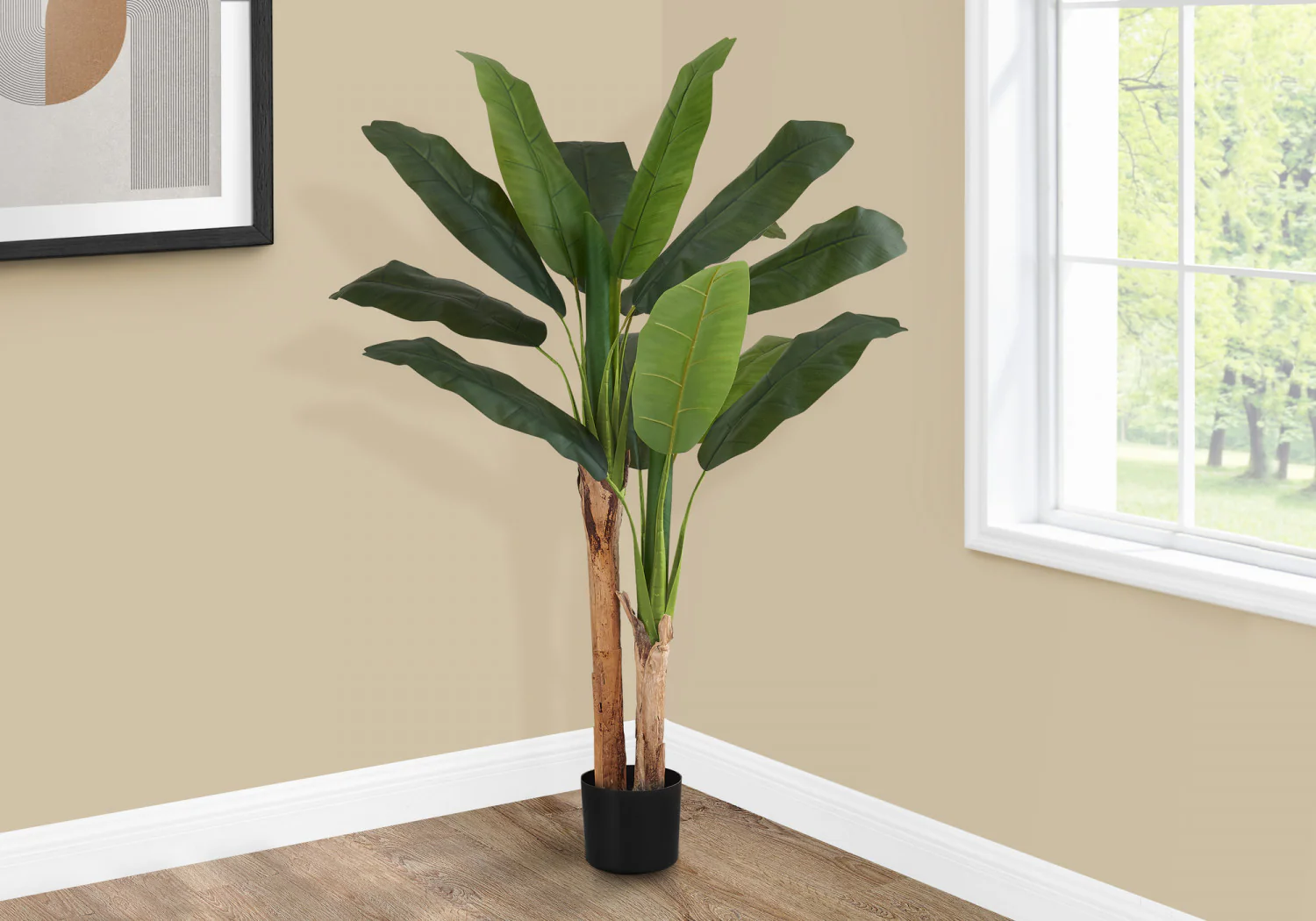 55" Banana Tree With 6" Black Pot - Green - Image 2