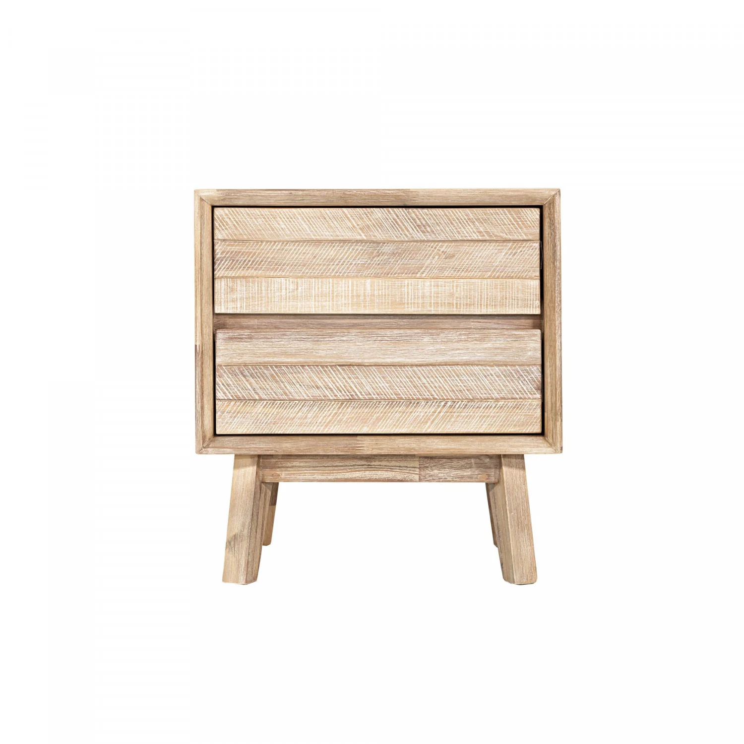 Abenra 2 Drawer Night Table - Light Driftwood - Image 10