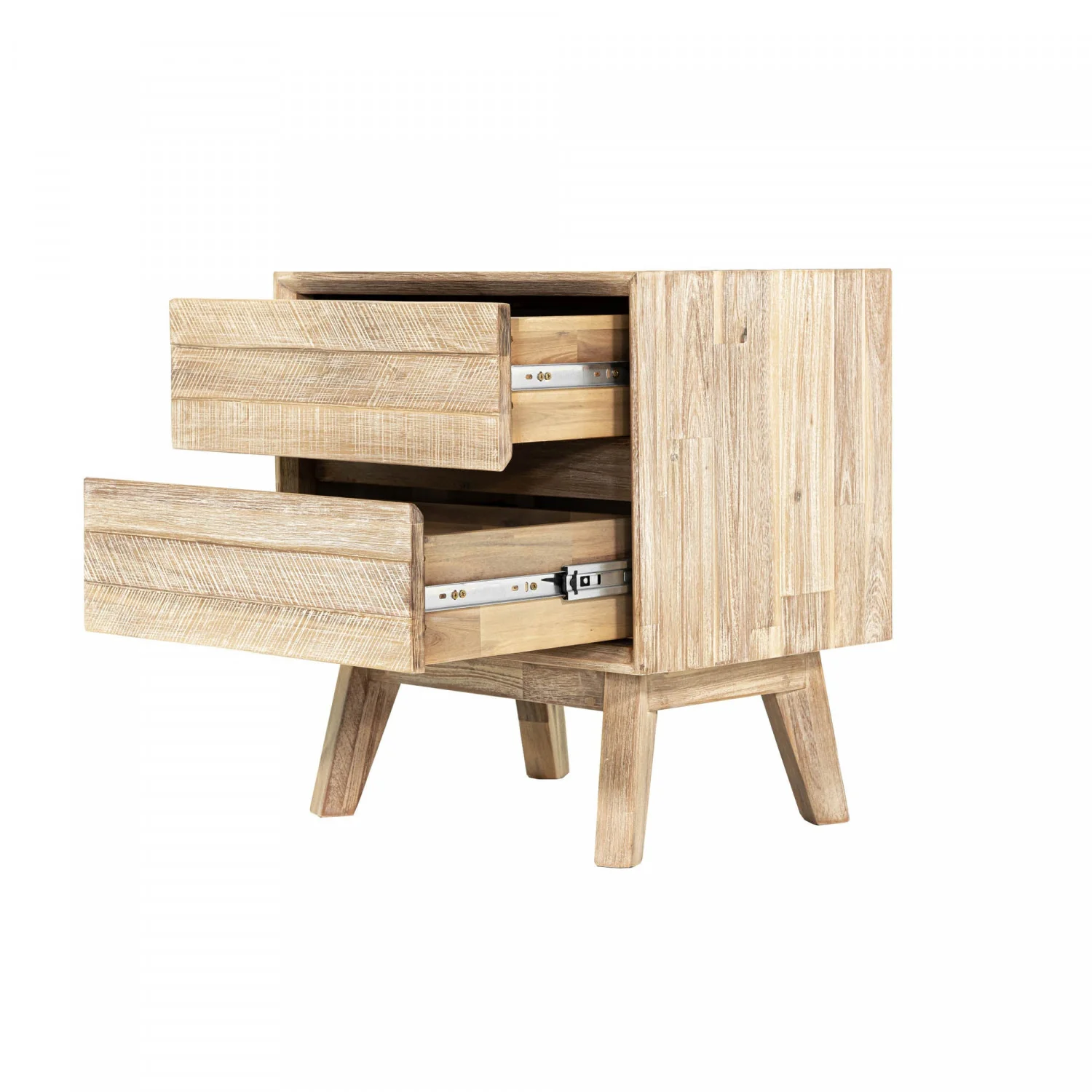 Abenra 2 Drawer Night Table - Light Driftwood - Image 11