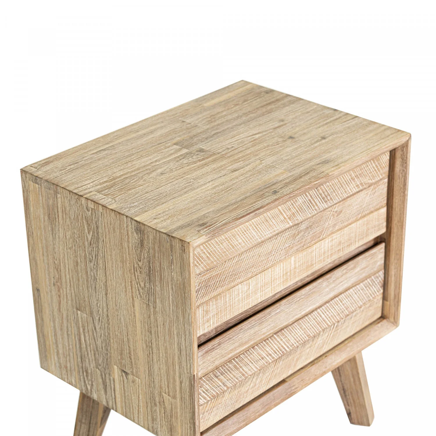 Abenra 2 Drawer Night Table - Light Driftwood - Image 15