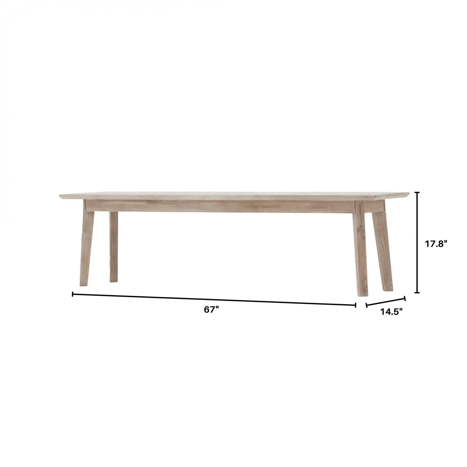 Abenra Bench - Light Driftwood - Image 3