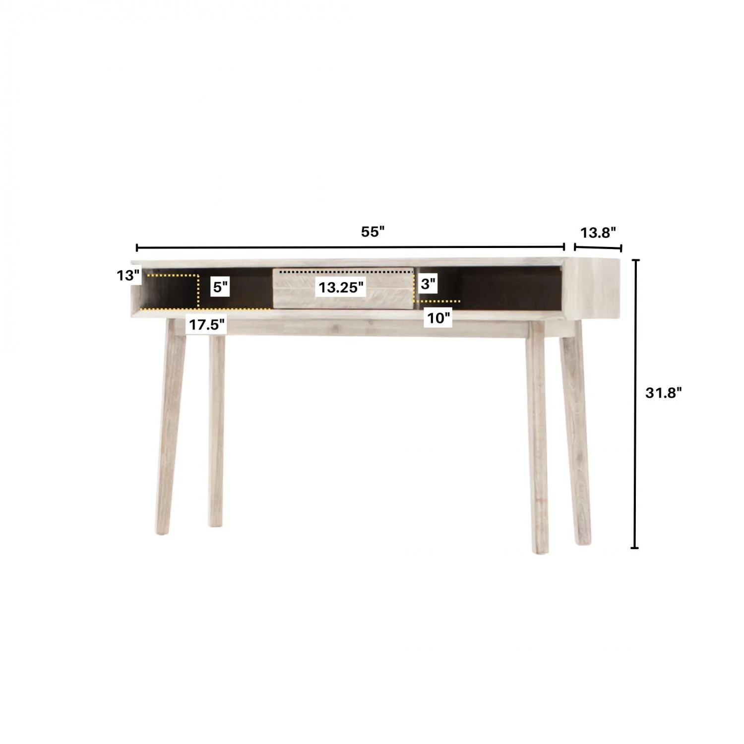 Abenra Console Table - Light Driftwood - Image 3