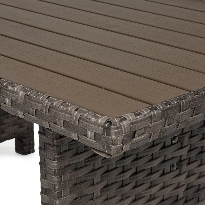 Acadia 6-Piece Banquette Outdoor Furniture - Grey, Beige - Image 12