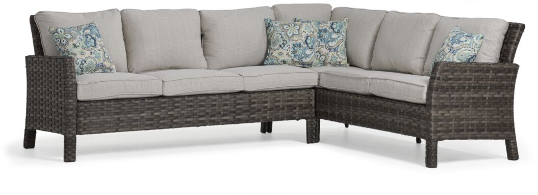 Acadia 6-Piece Banquette Outdoor Furniture - Grey, Beige - Image 4