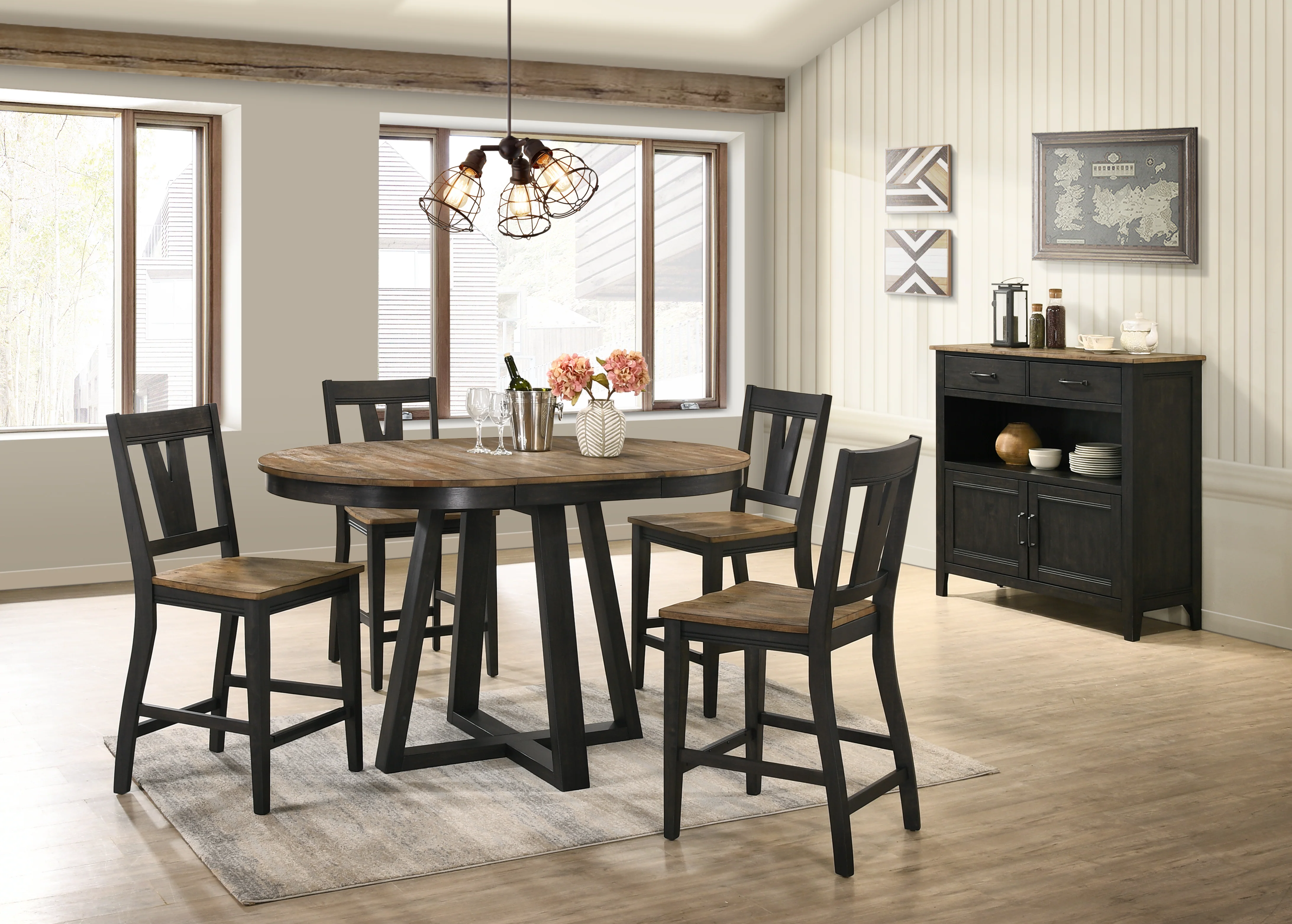 Addie Splat-Back Counter Height Stool - Brown - Image 2