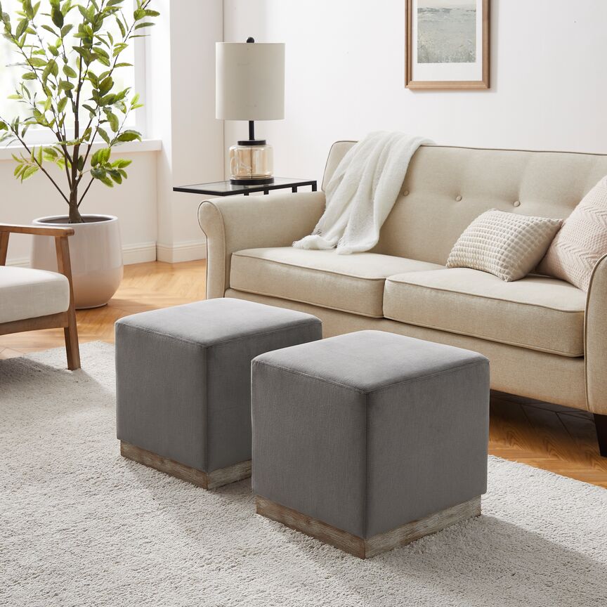 Adele Ottoman - Grey - Image 4