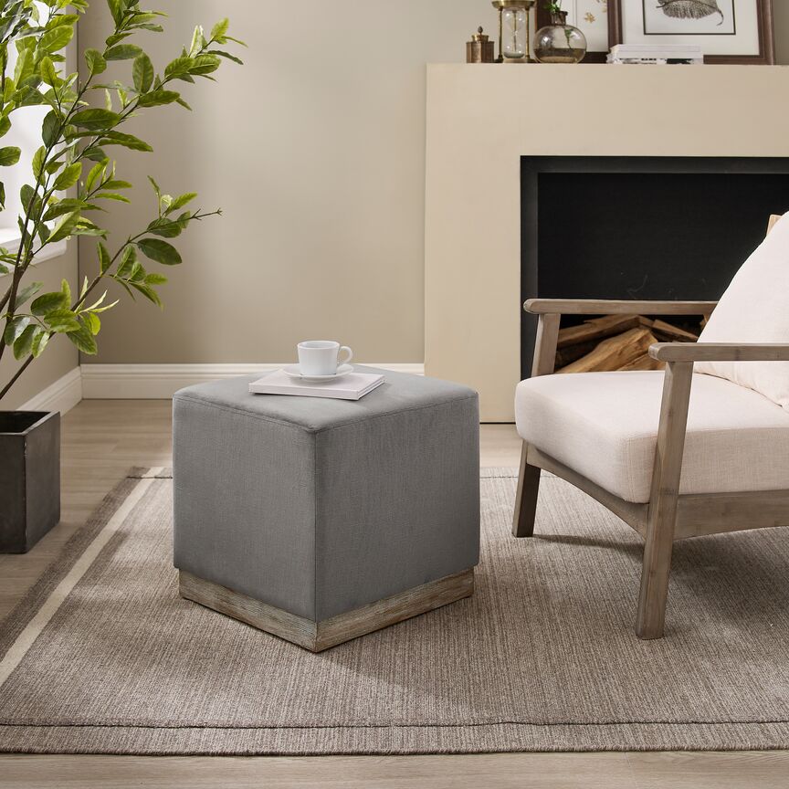 Adele Ottoman - Grey - Image 5