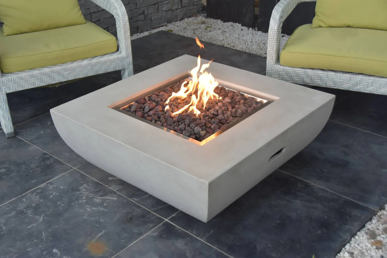 Agung Concrete Lava Stone Fire Table – Natural Gas - Image 2