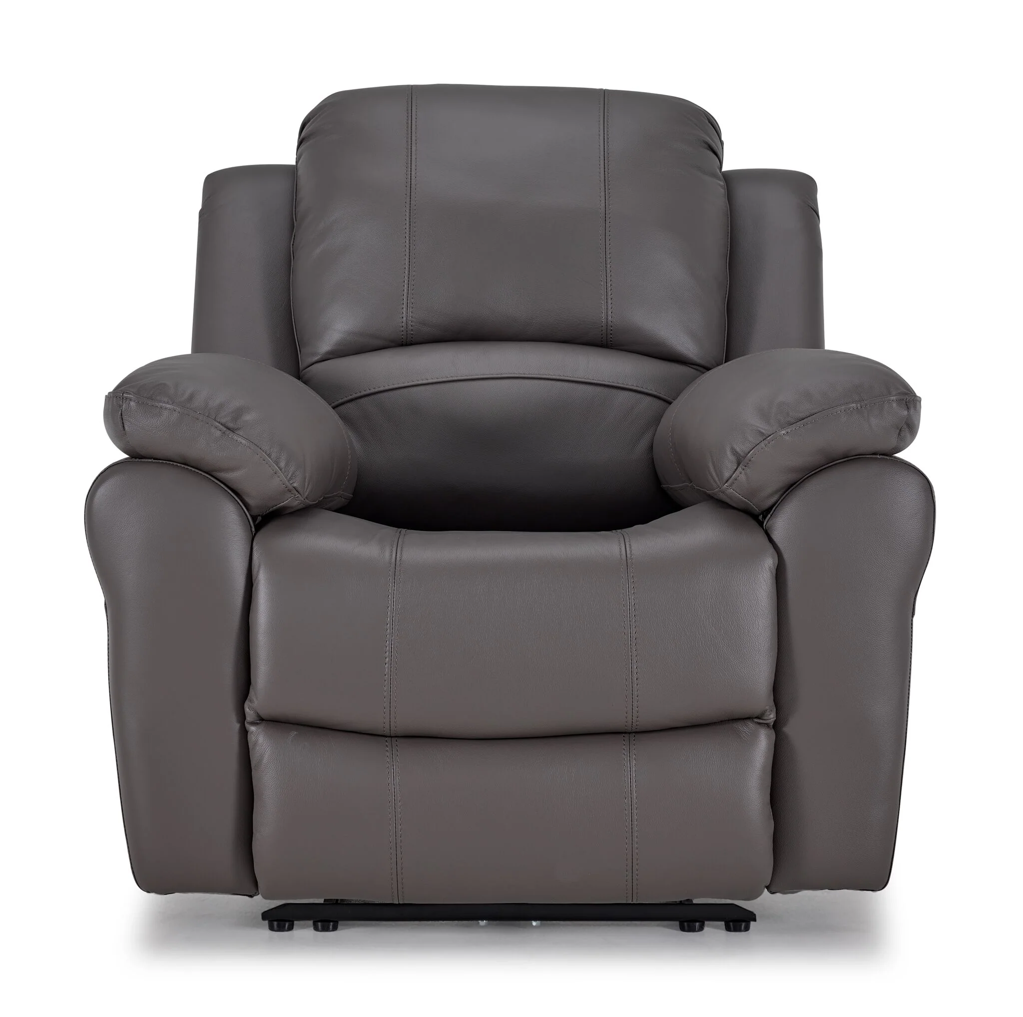 Alba Leather Power Recliner - Grey - Image 2