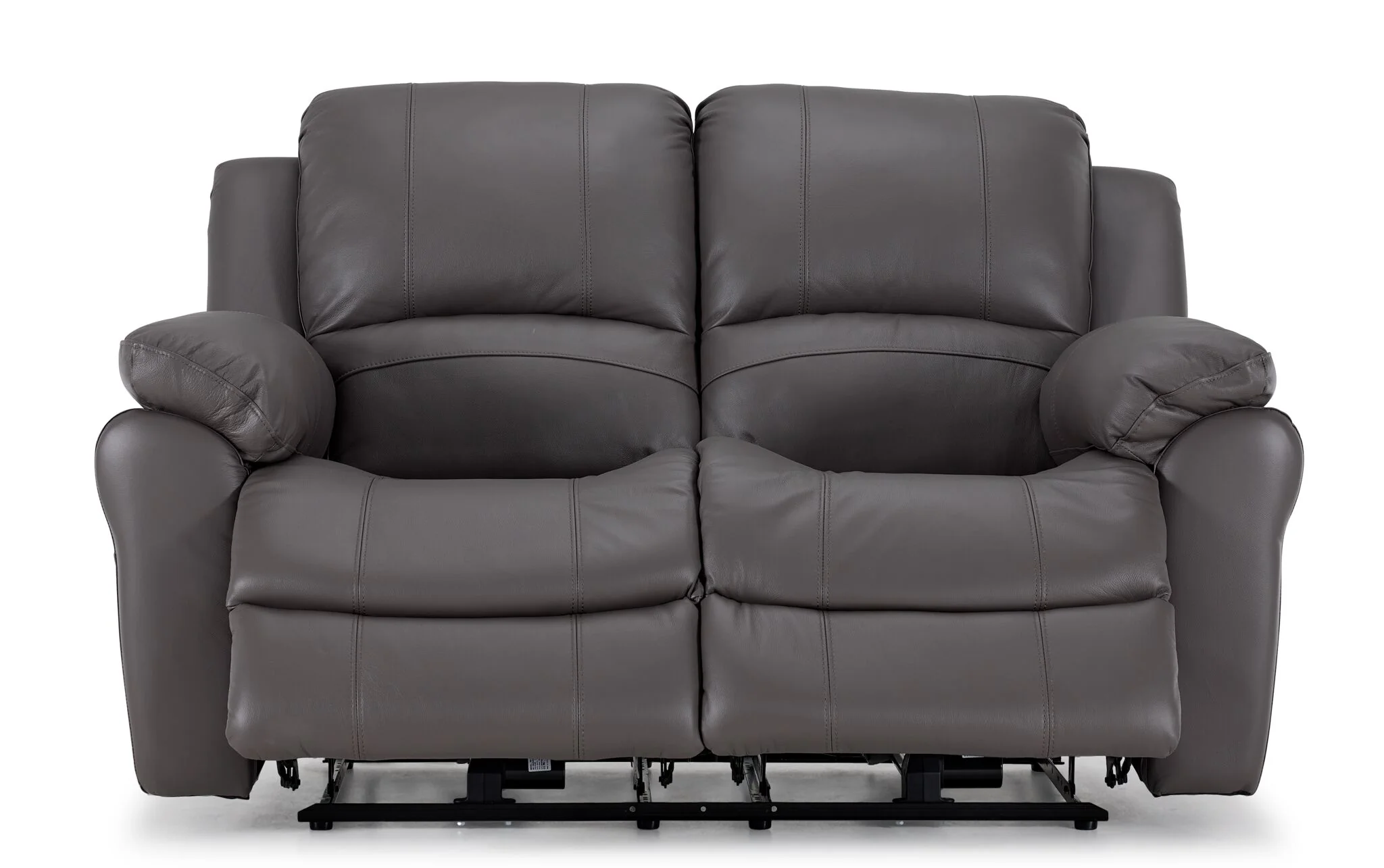 Alba Leather Power Reclining Loveseat - Grey - Image 4