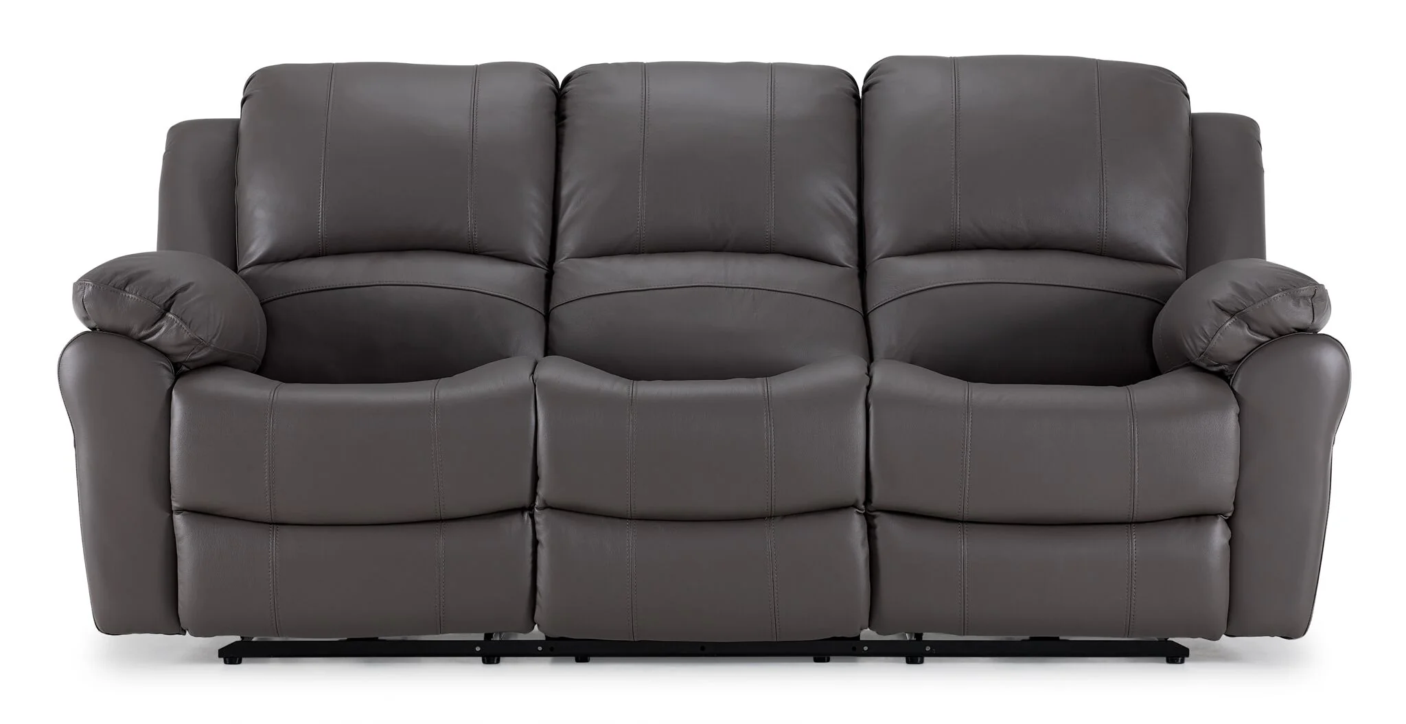 Alba Leather Power Reclining Sofa - Grey - Image 2