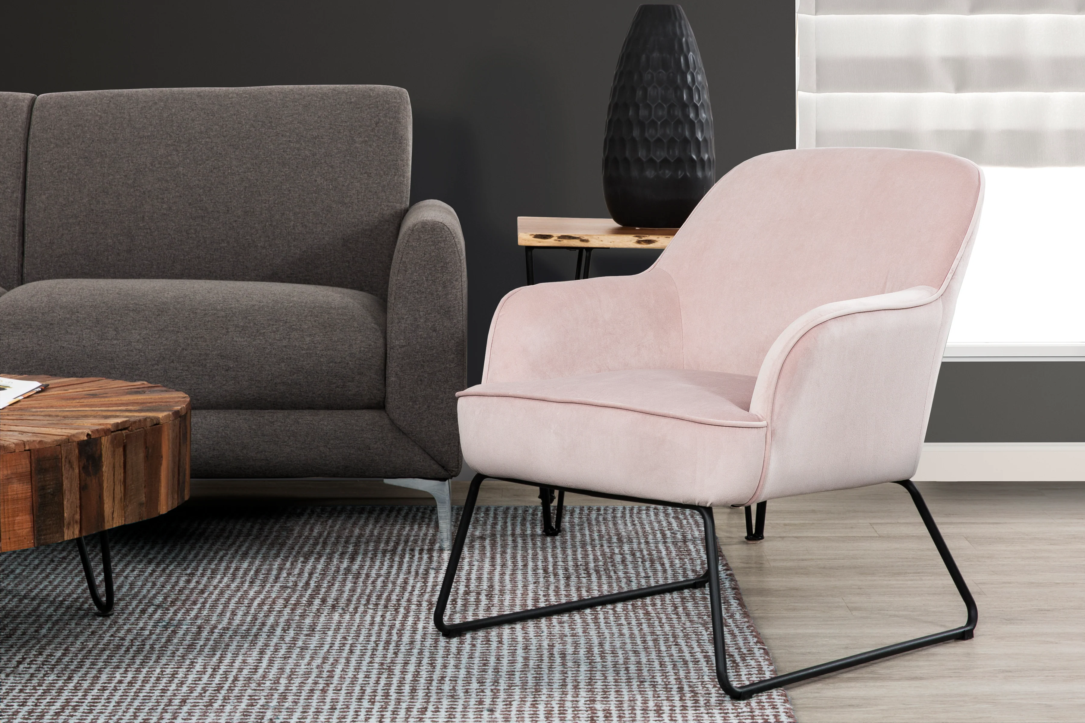 Alea Accent Chair - Rose - Image 4