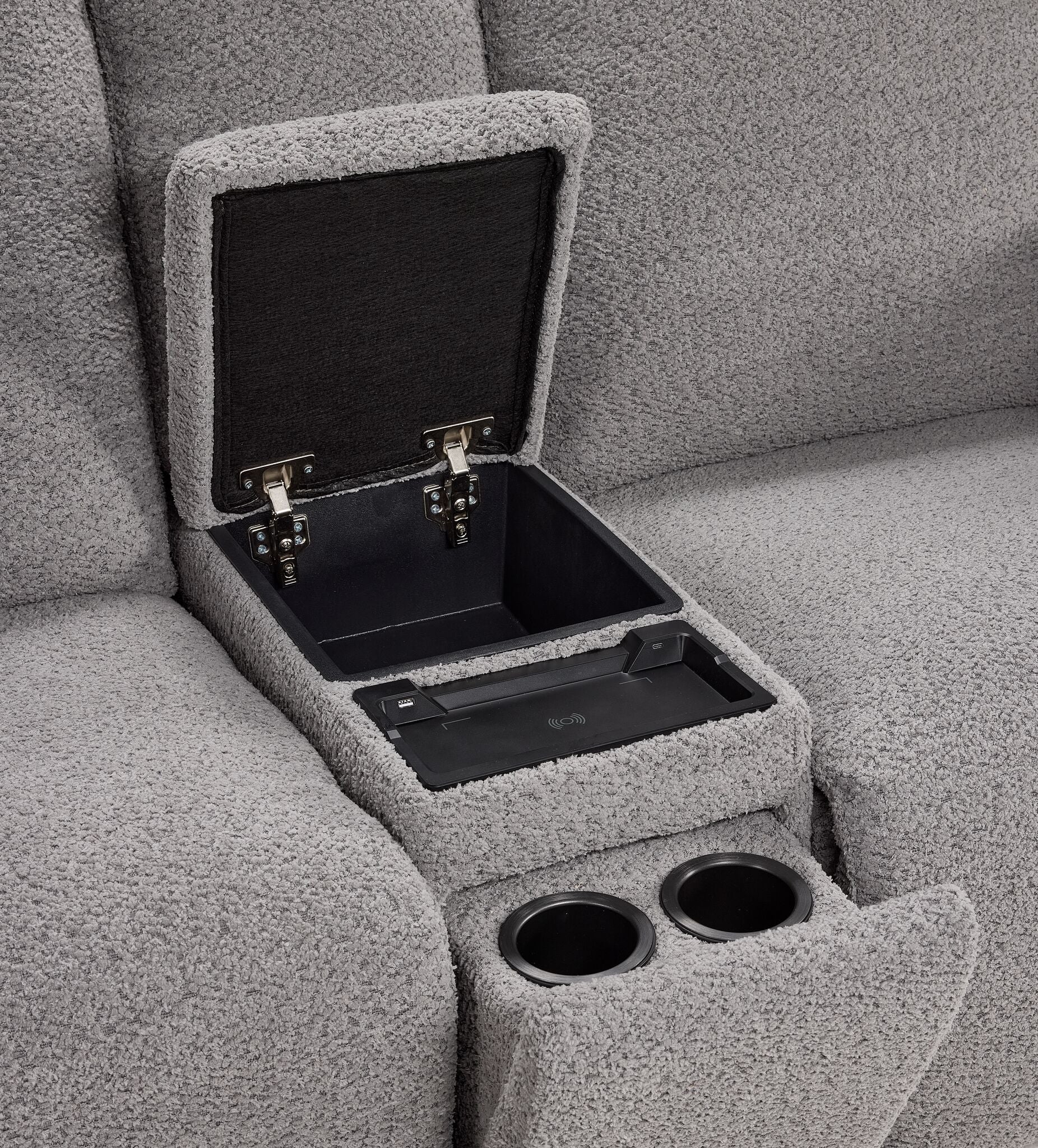 Alexis Power Reclining Loveseat with Console - Grey - Image 5