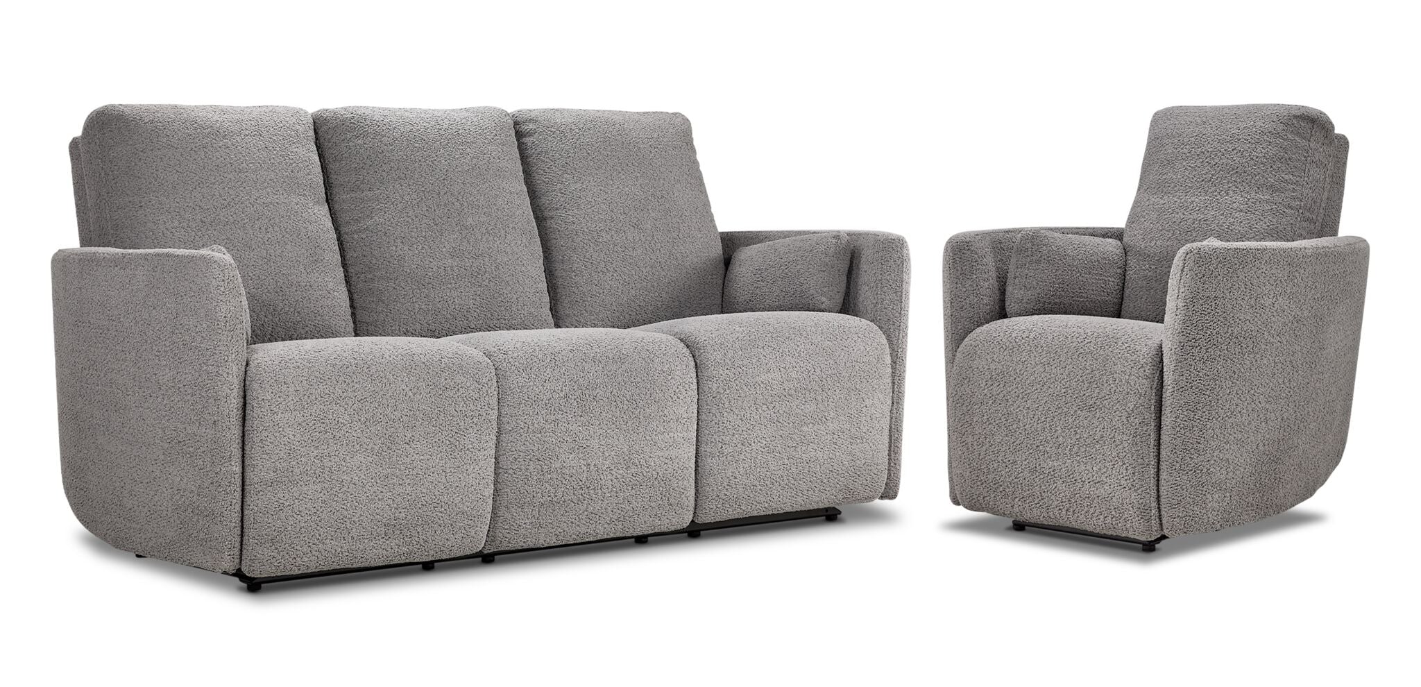 Alexis Power Reclining Sofa and Recliner Set - Grey