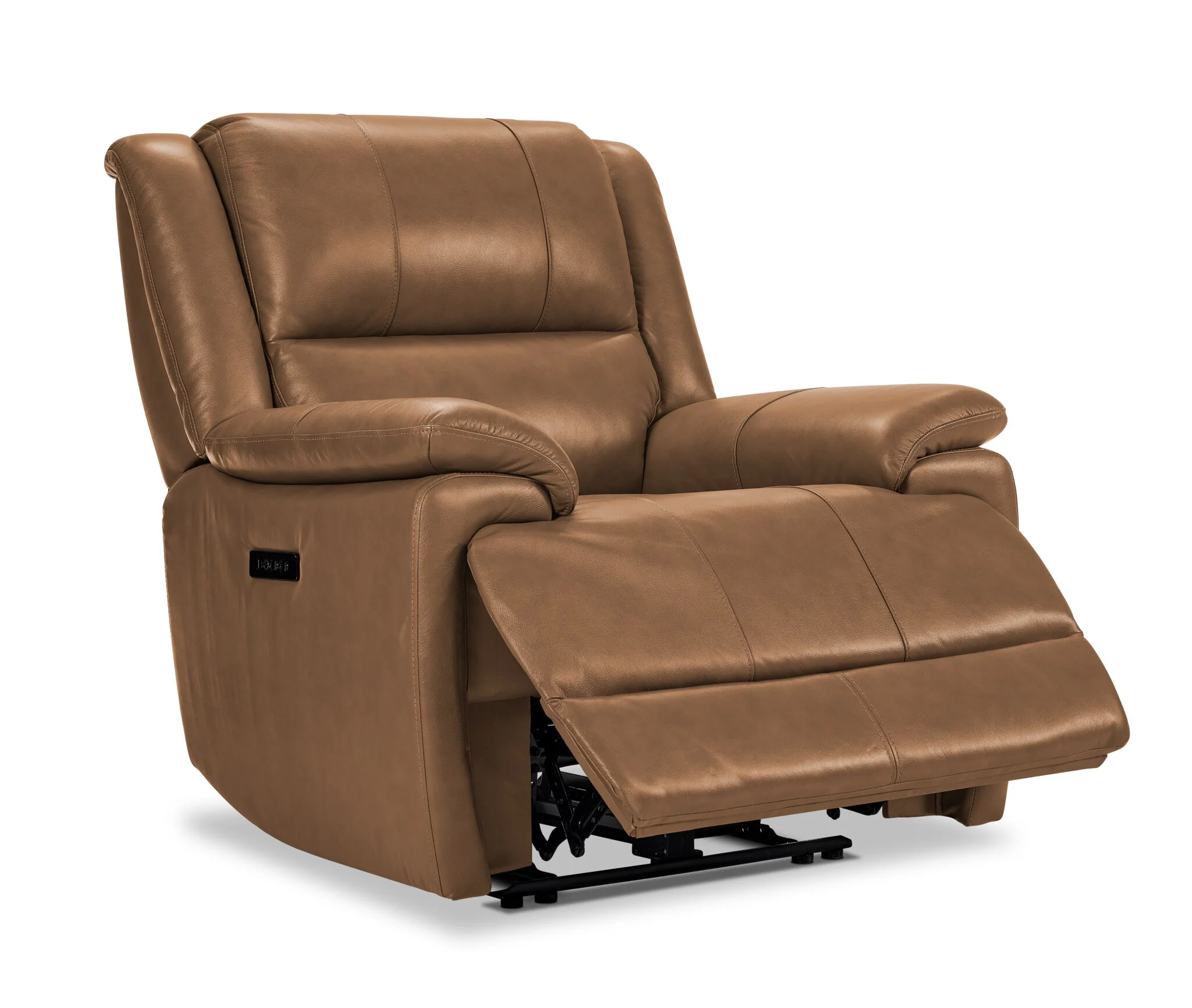Allie Leather Dual Power Recliner - Canyon - Image 4