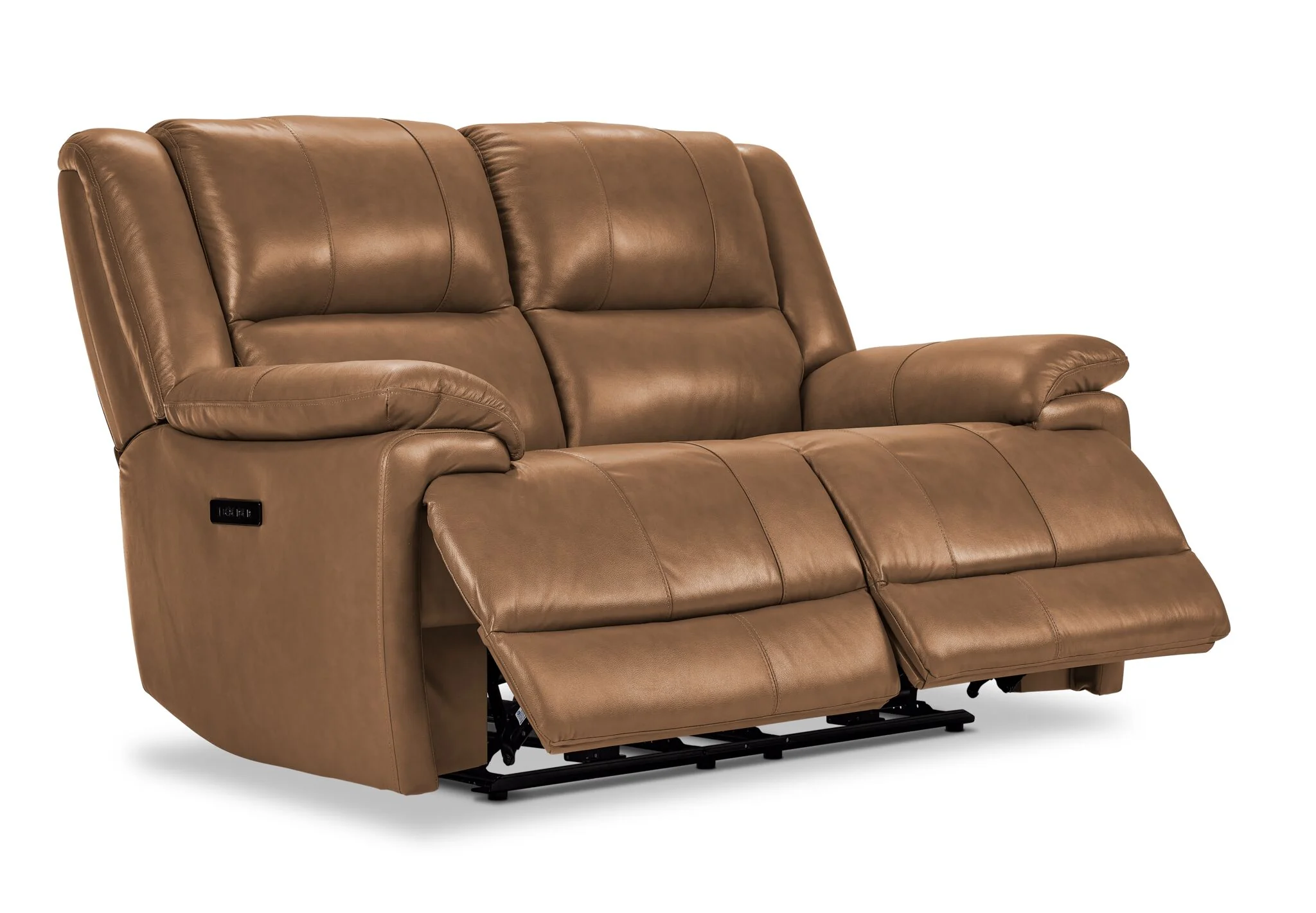 Allie Leather Dual Power Reclining Loveseat - Canyon - Image 4
