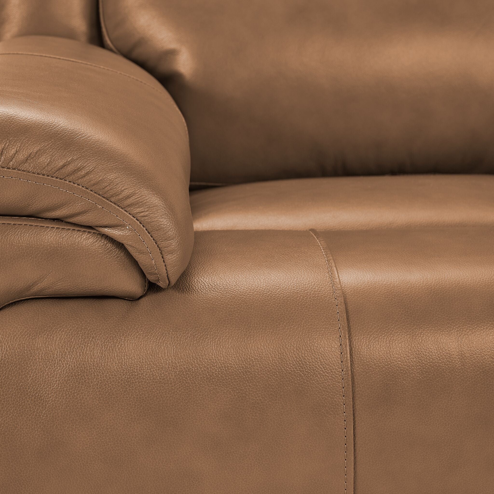 Allie Leather Dual Power Reclining Sofa and Loveseat Set - Canyon - Image 5
