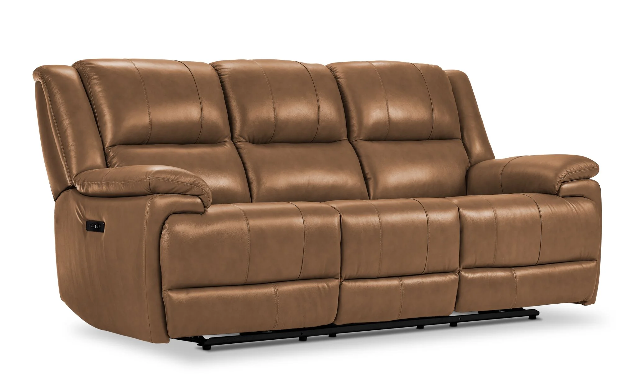 Allie Leather Dual Power Reclining Sofa, Loveseat and Recliner Set -Canyon - Image 2