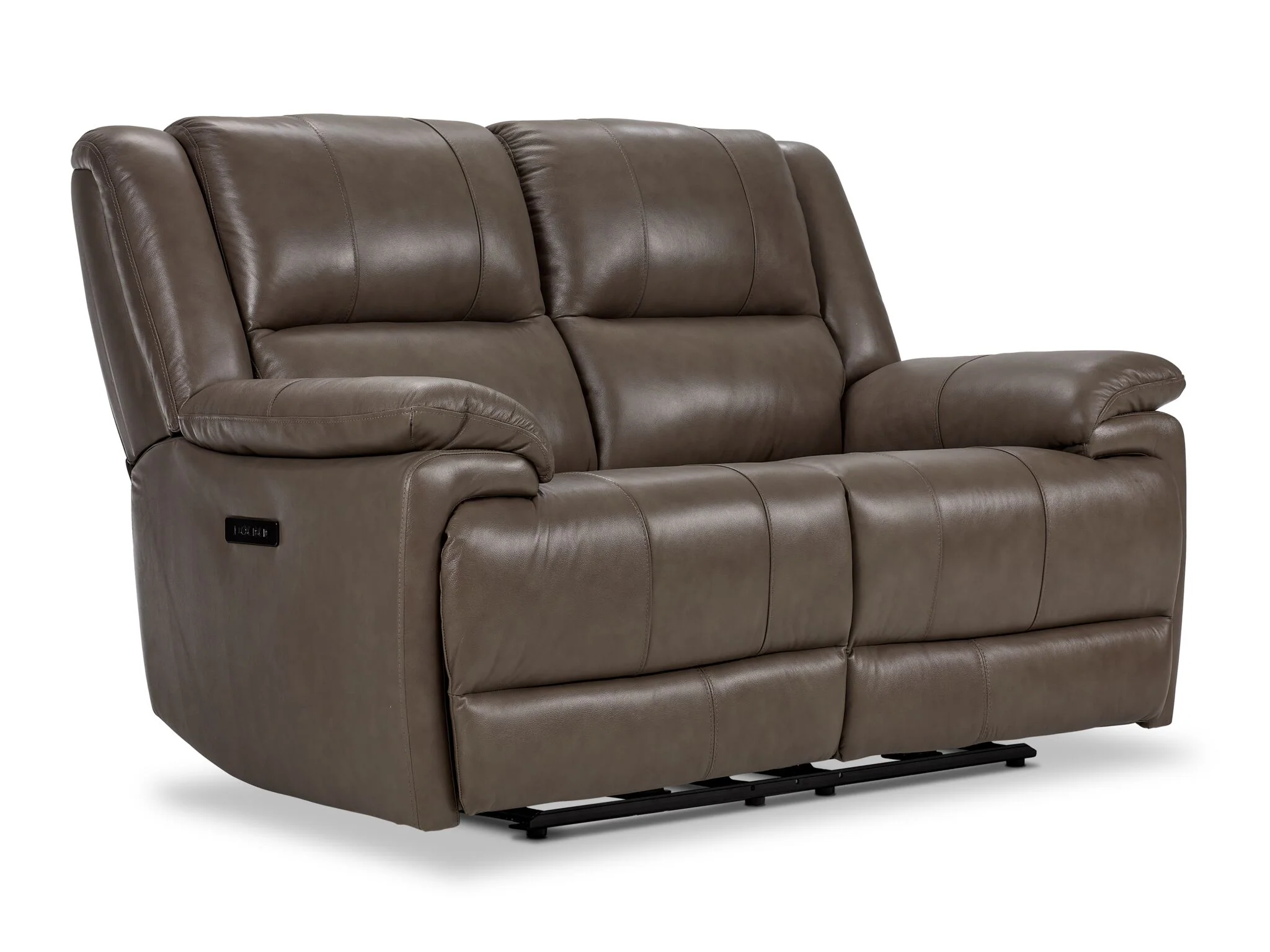 Allie Leather Dual Power Reclining Sofa, Loveseat and Recliner Set - Mocha - Image 3
