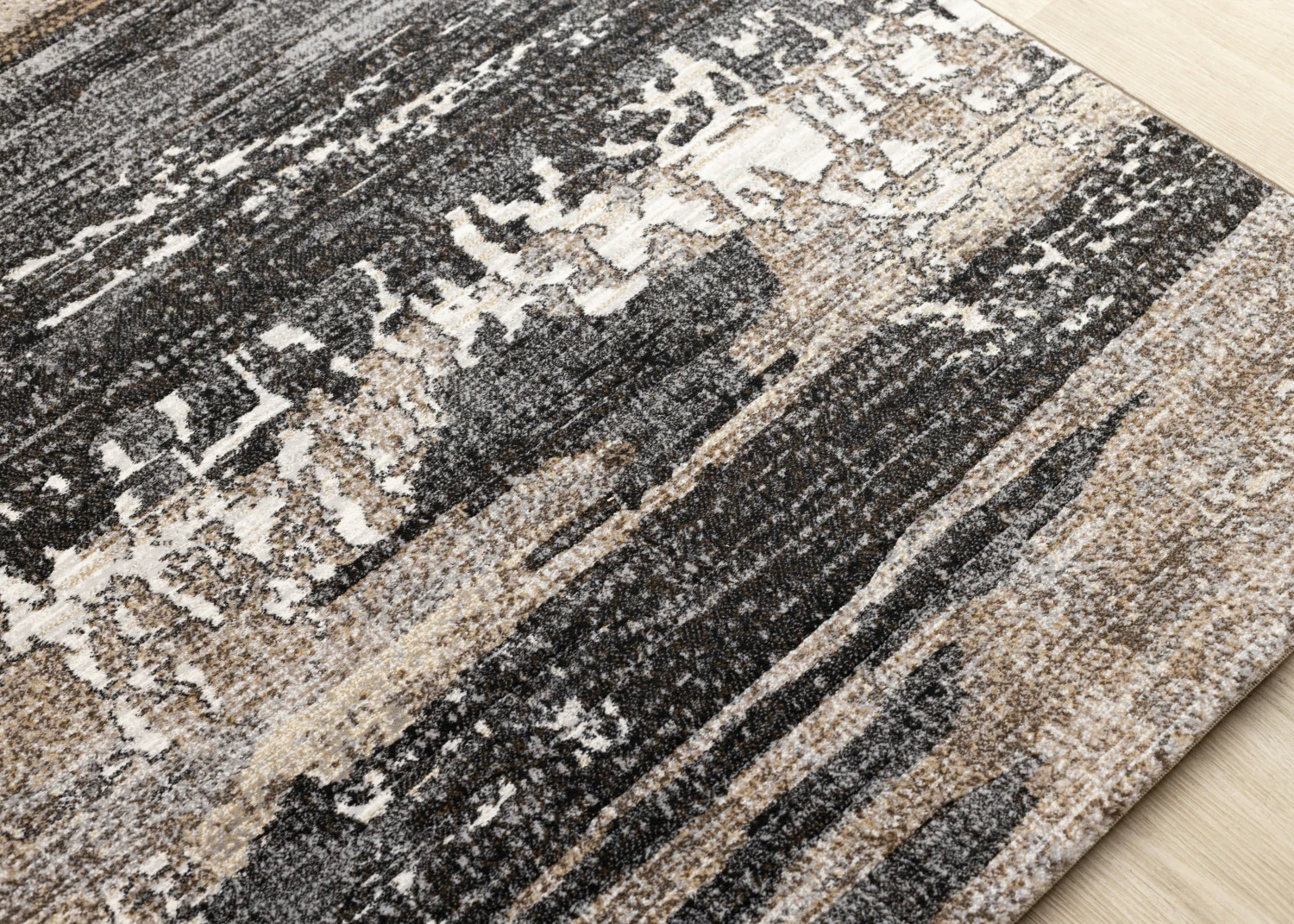 Allure Modern Dark Area Rug - 5' X 8' - Black/Brown - Image 4
