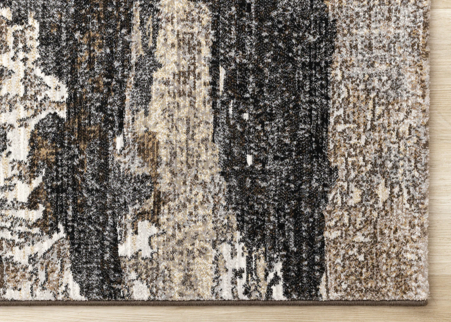 Allure Modern Dark Area Rug - 5' X 8' - Black/Brown - Image 6