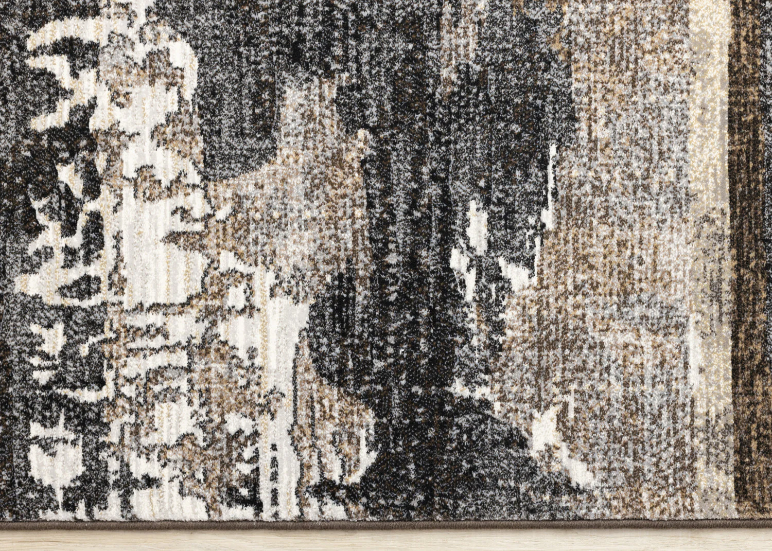 Allure Modern Dark Area Rug - 5' X 8' - Black/Brown - Image 9