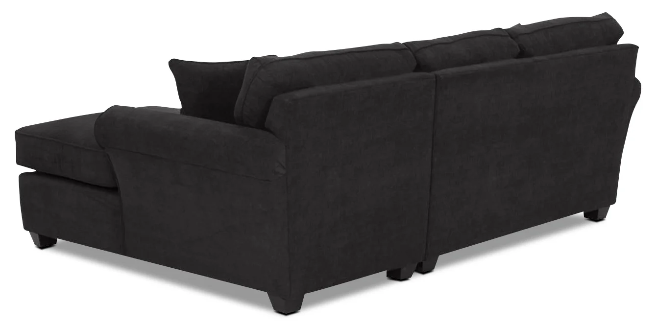 Althea 2-Piece Sectional with Right-Facing Chaise - Black - Image 10