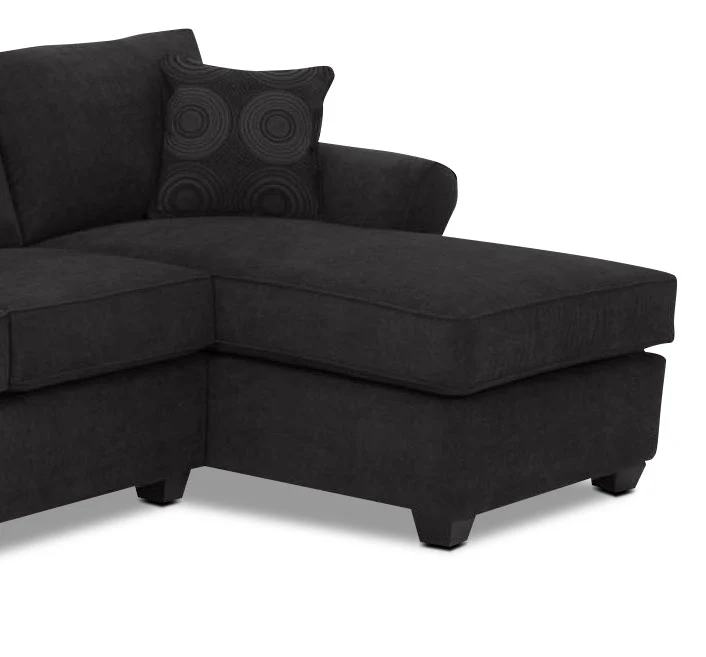 Althea 2-Piece Sectional with Right-Facing Chaise - Black - Image 4