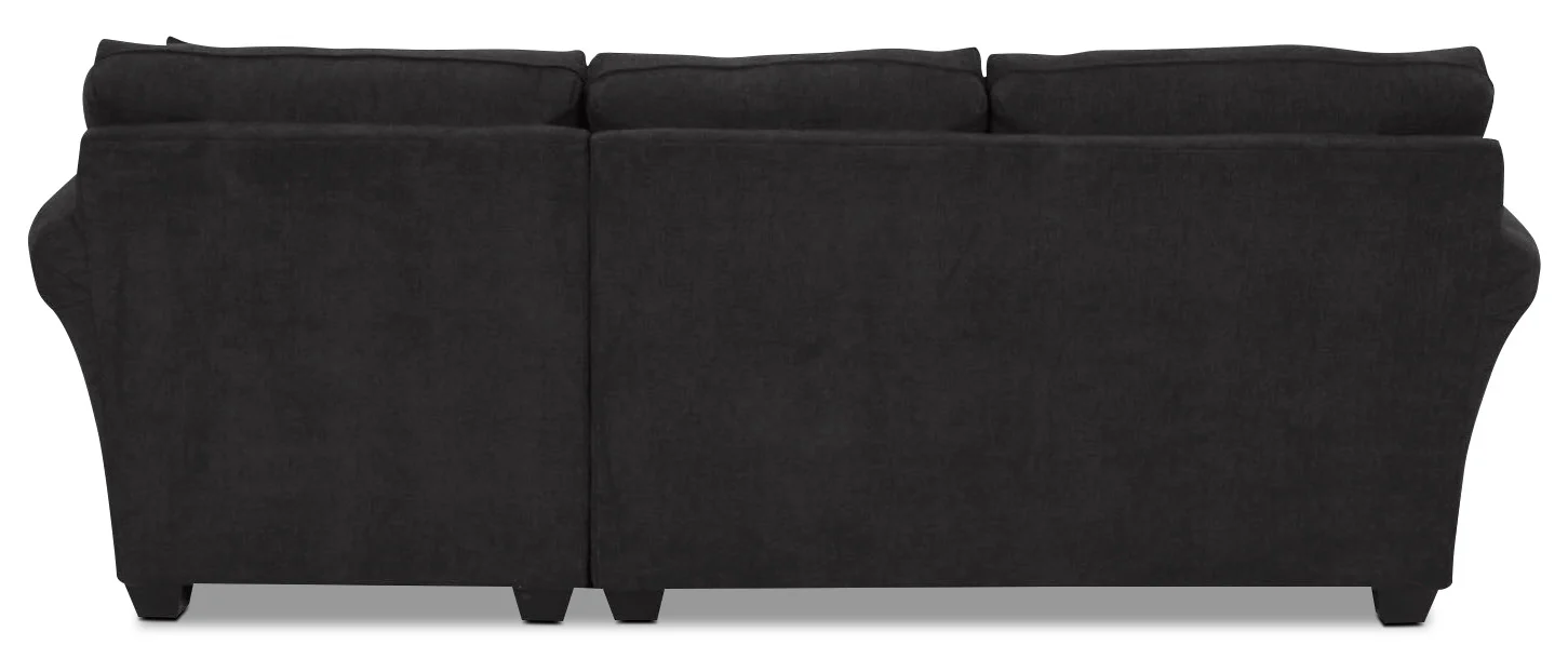 Althea 2-Piece Sectional with Right-Facing Chaise - Black - Image 8