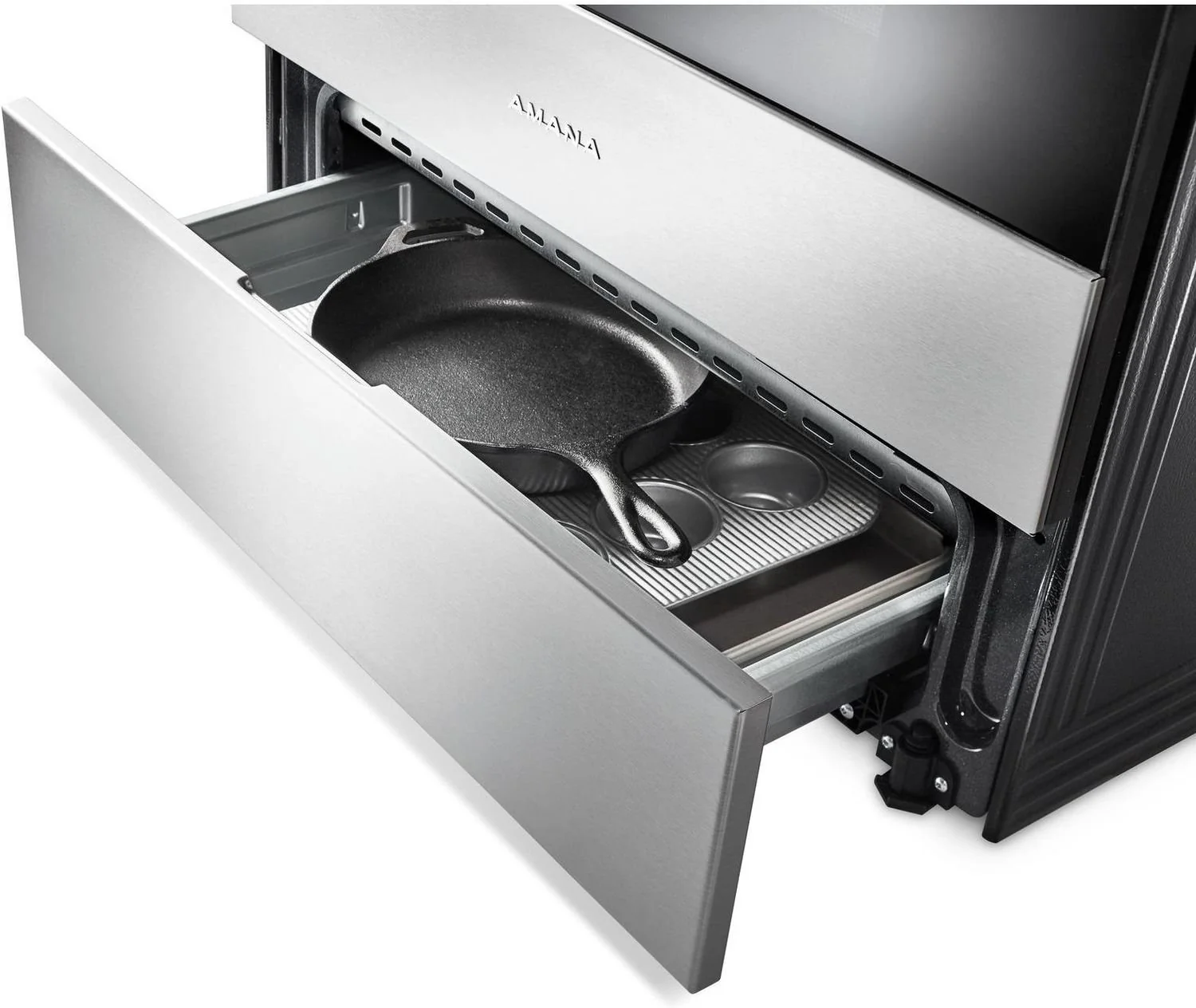 Amana Black-on-Stainless Steel Slide-In Electric Range (4.8 Cu. Ft.) - YAES6603SFS - Image 5