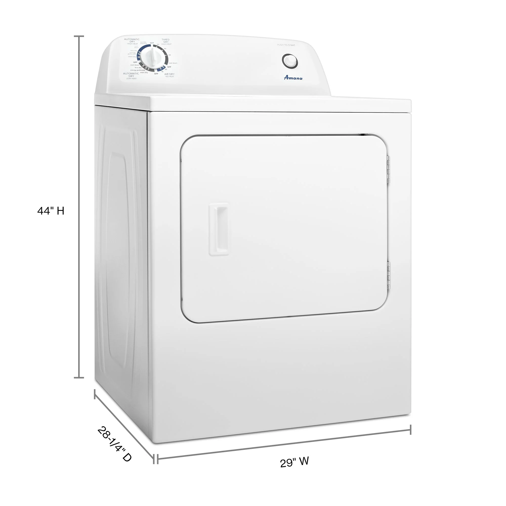 Amana White Gas Dryer (6.5 Cu. Ft.) - NGD4655EW - Image 6