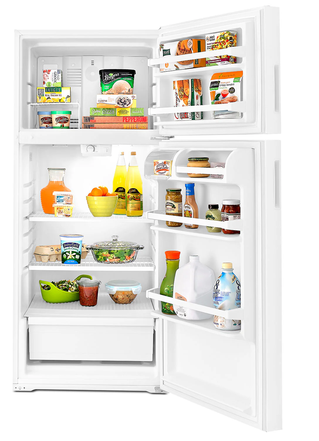 Amana 28" 14.3 Cu. Ft. White Top-Freezer Refrigerator - ART104TFDW - Image 3