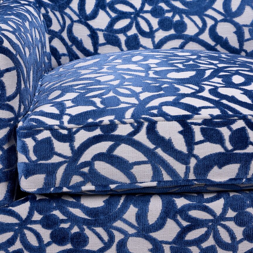 Amelia Accent Chair - Aqua and Grey - Image 3