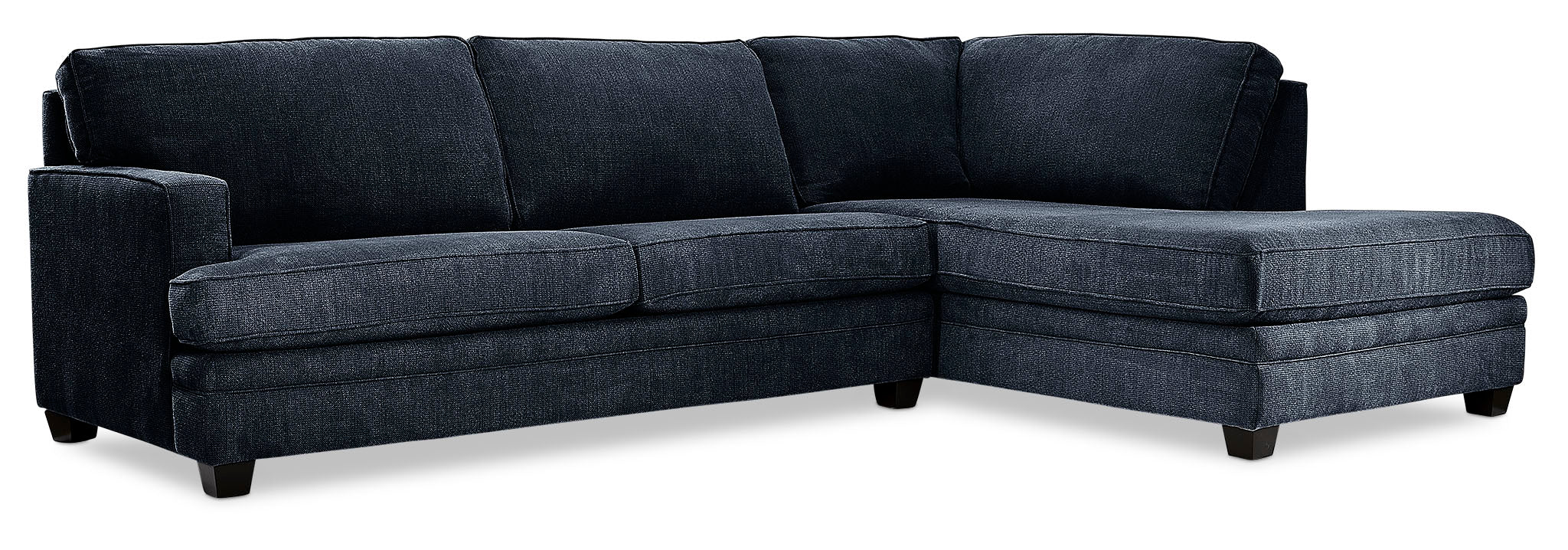 Anatasia 2-Piece Sectional with Right-Facing Chaise - Navy - Image 2