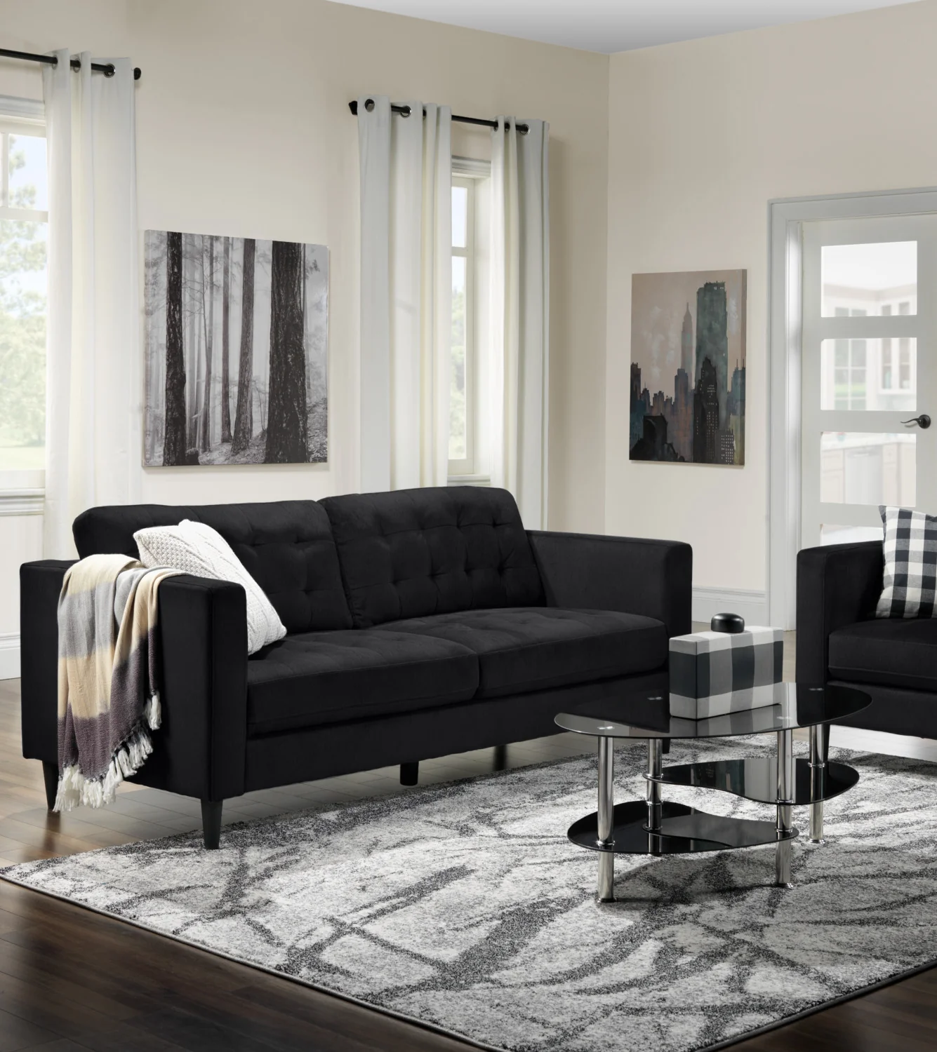 Anthena Sofa and Chair Set - Charcoal - Image 8
