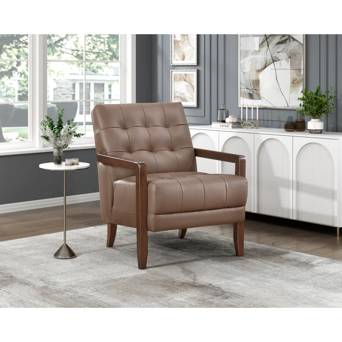 Archam Accent Chair - Brown - Image 2