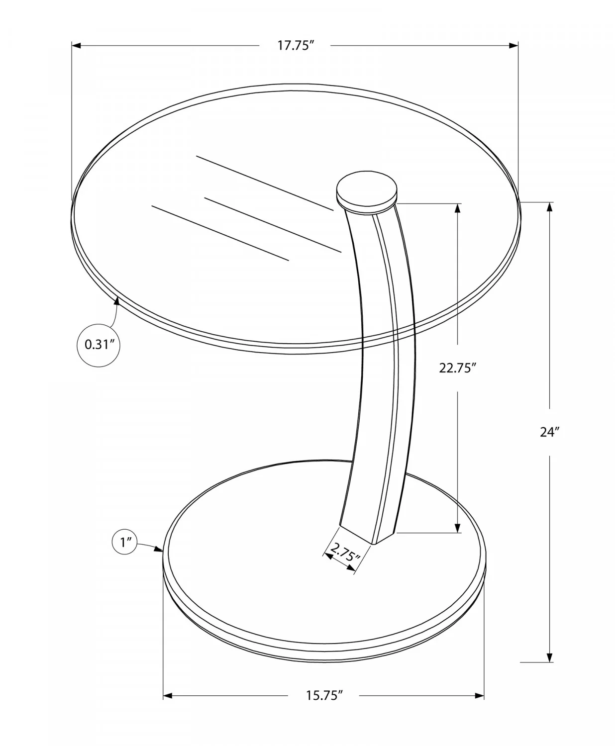 Arell Side Table - White - Image 3