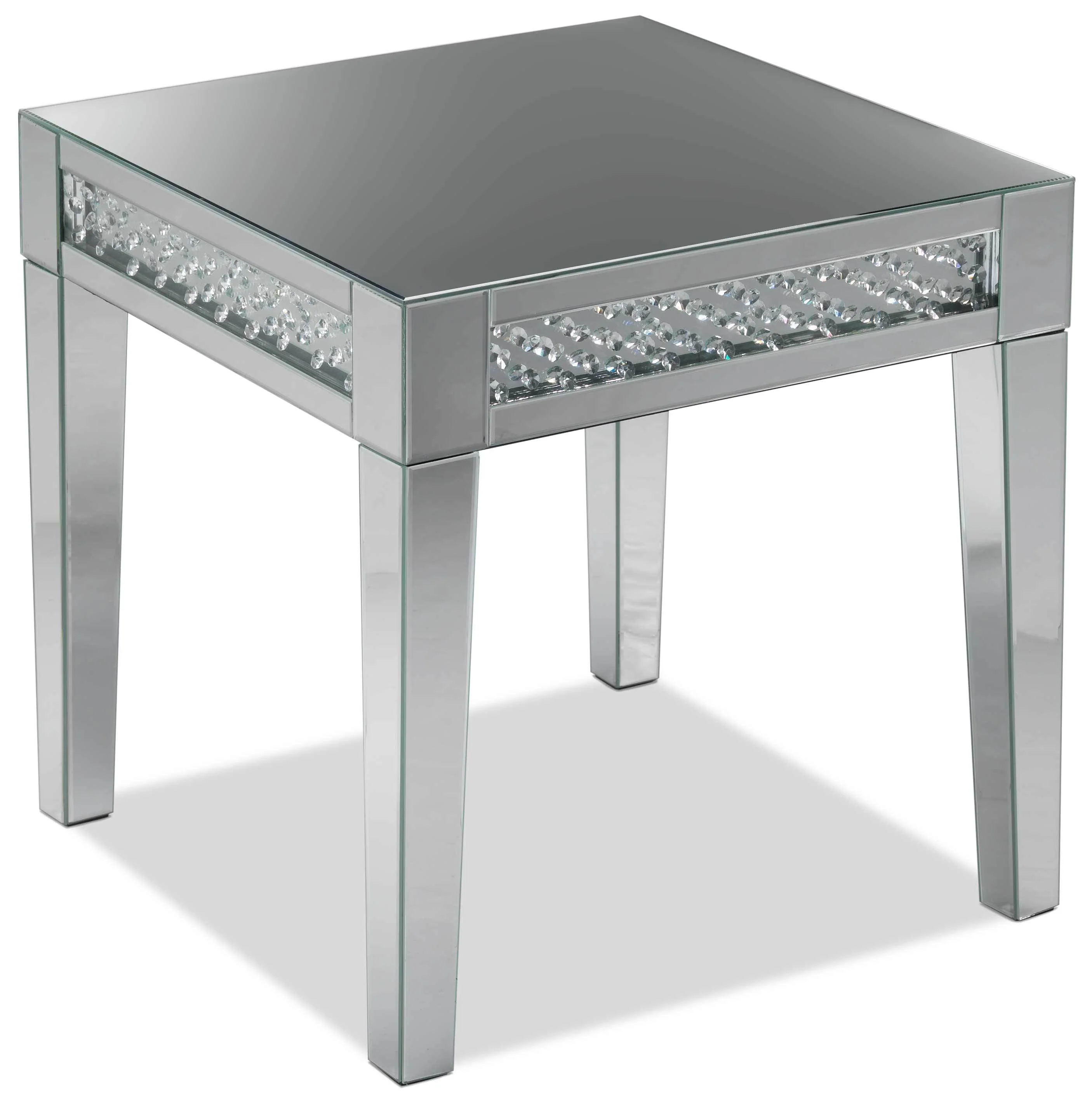 Aria Coffee Table and Two End Tables - Mirrored Glass - Image 3