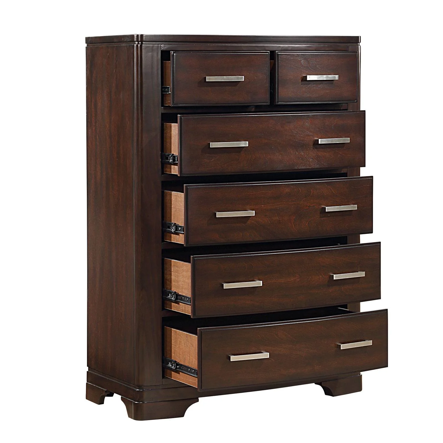 Arista 6-Drawer Chest - Brown Cherry - Image 3
