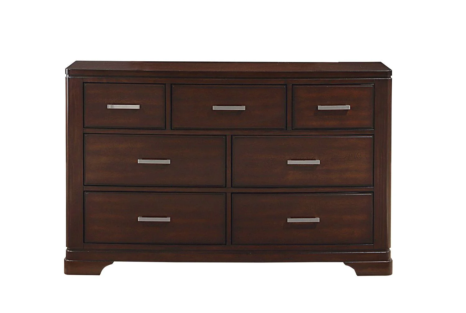 Arista 7-Drawer Dresser - Brown Cherry - Image 4