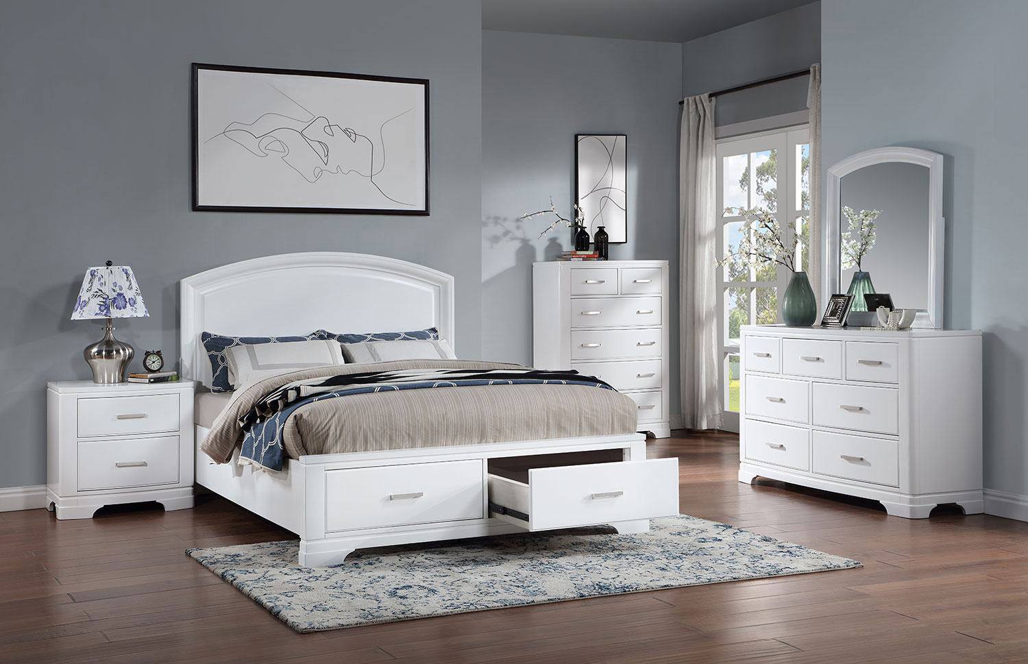 Arista 7-Drawer Dresser - White - Image 2