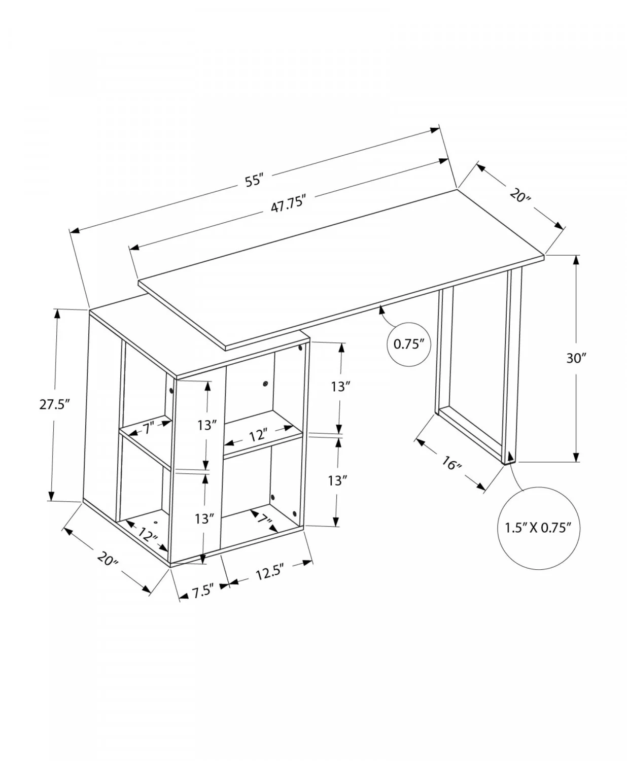 Arken Desk - Black - Image 3