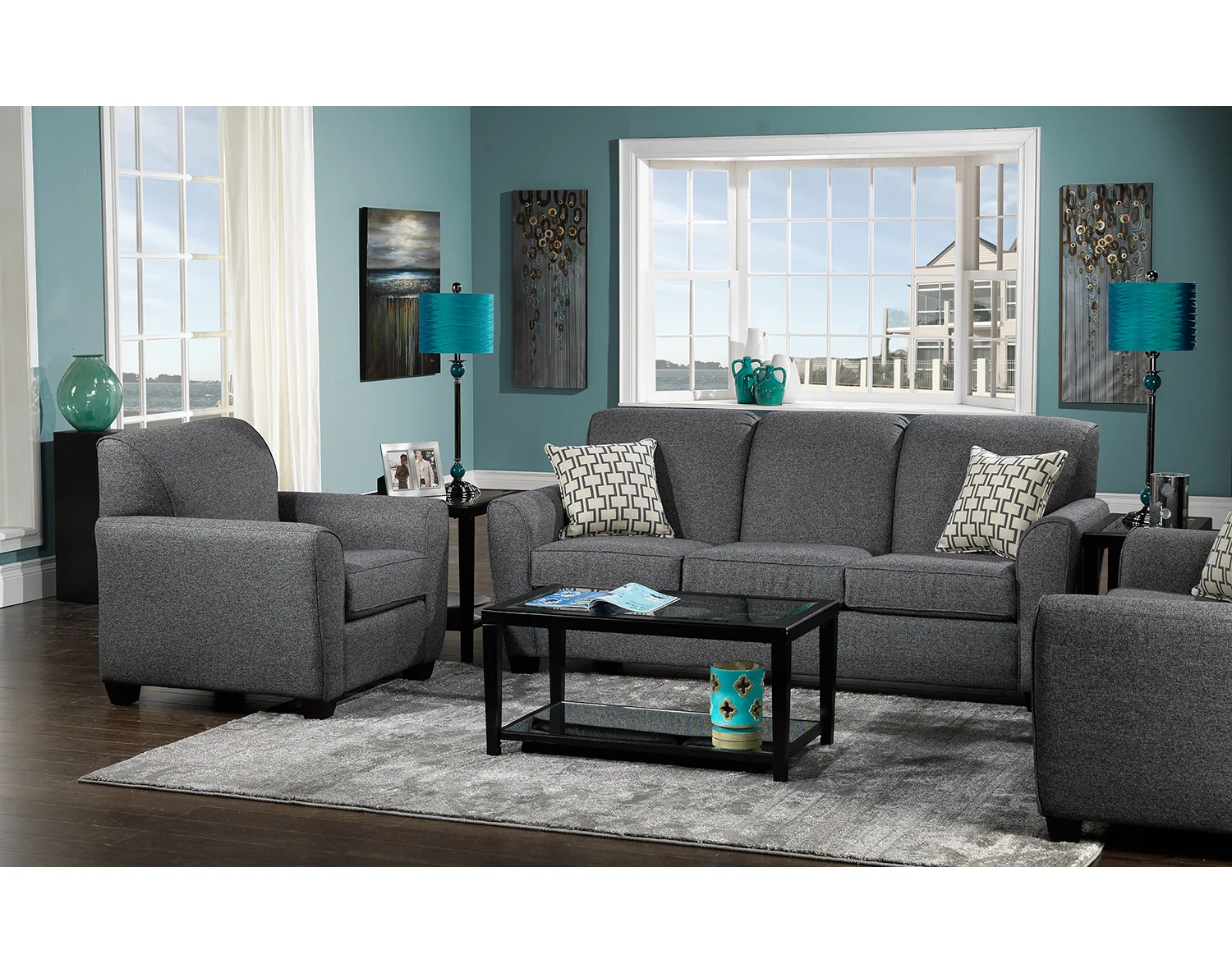 Ashby Queen Sofa Bed - Grey - Image 2
