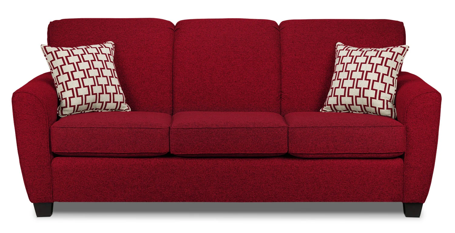 Ashby Queen Sofa Bed - Red - Image 3