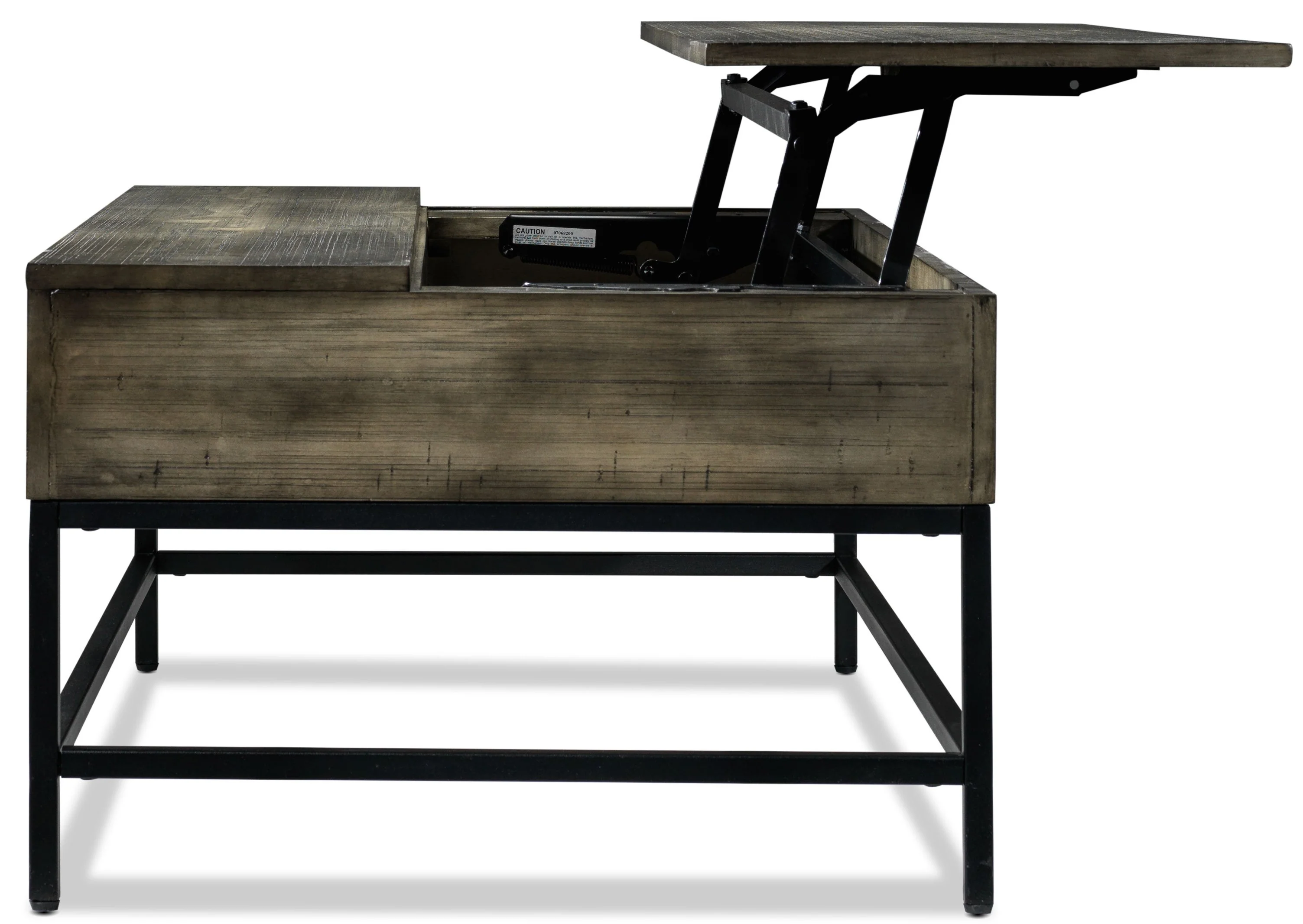 Asher 48" Lift-Top Coffee Table - Grey - Image 4