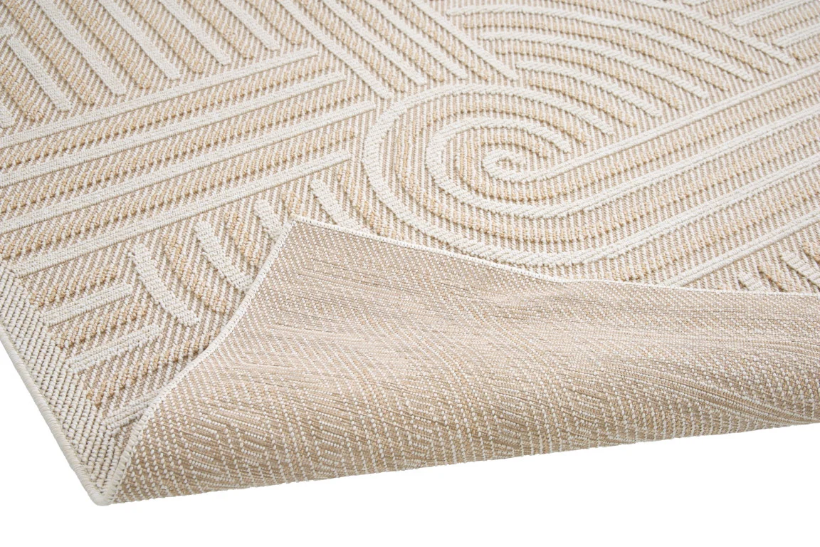 Assia Curves Outdoor Rug - 6' x 9' - Beige - Image 2