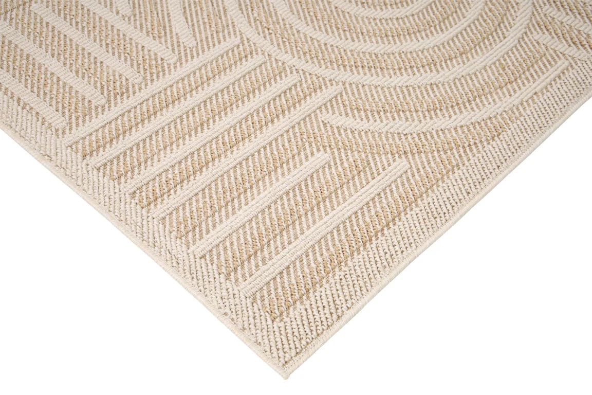 Assia Curves Outdoor Rug - 6' x 9' - Beige - Image 3